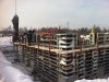 бетонные работы по цокольному этажу, январь 2013 г.